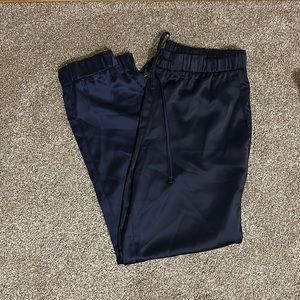 Women’s blue satin joggers